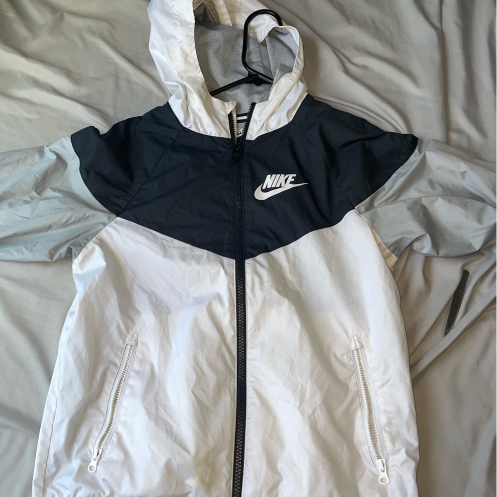 White, black & gray nike jacket